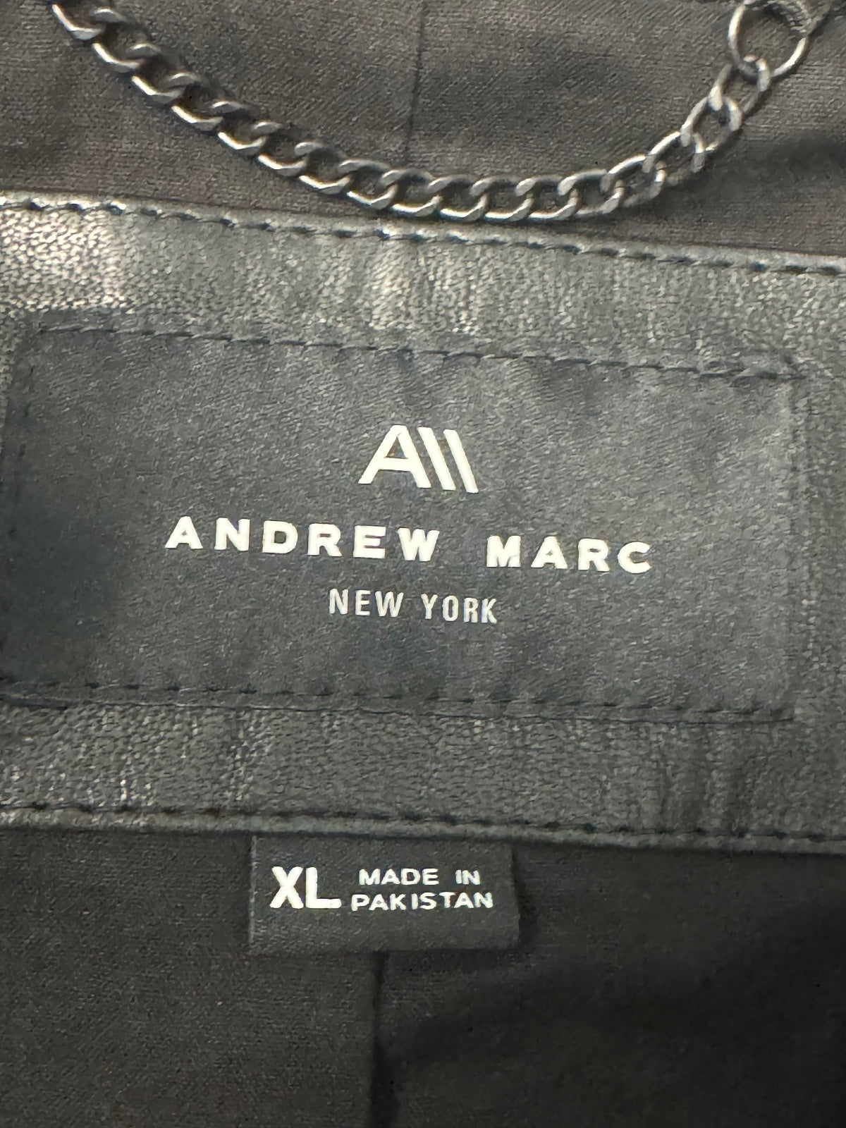 Andrew Marc New York Women's Black Genuine Leather Quilted Jacket XL