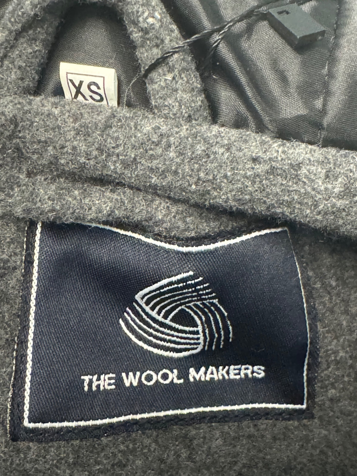 The Wool Makers XS Gray Wool Blend Hooded Long Coat Full Zip NWT