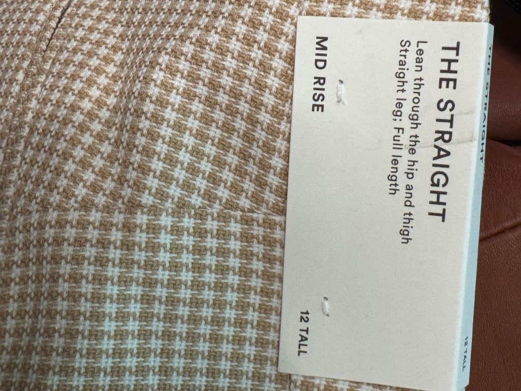 Ann Taylor Women's Beige and White Houndstooth Dress Pants Size 12T