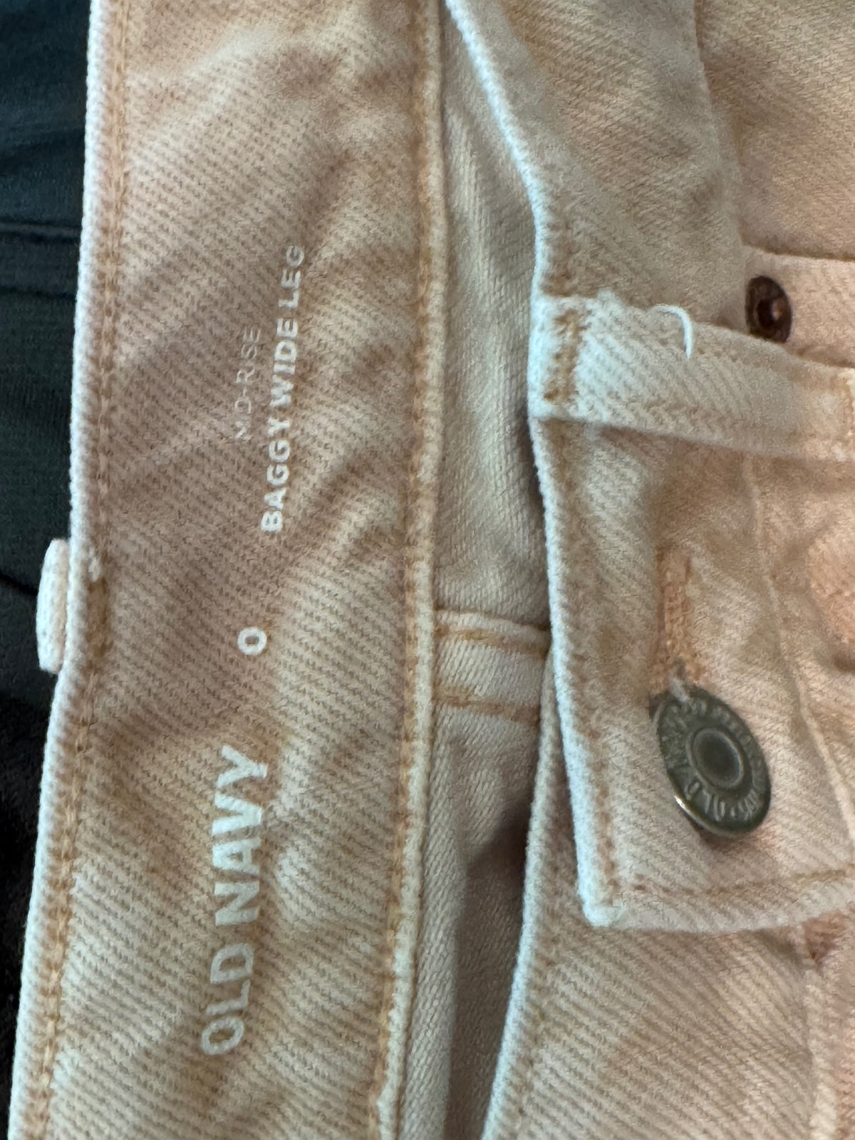 Old Navy Women's Baggy Wide Leg Jeans Size 0 Beige