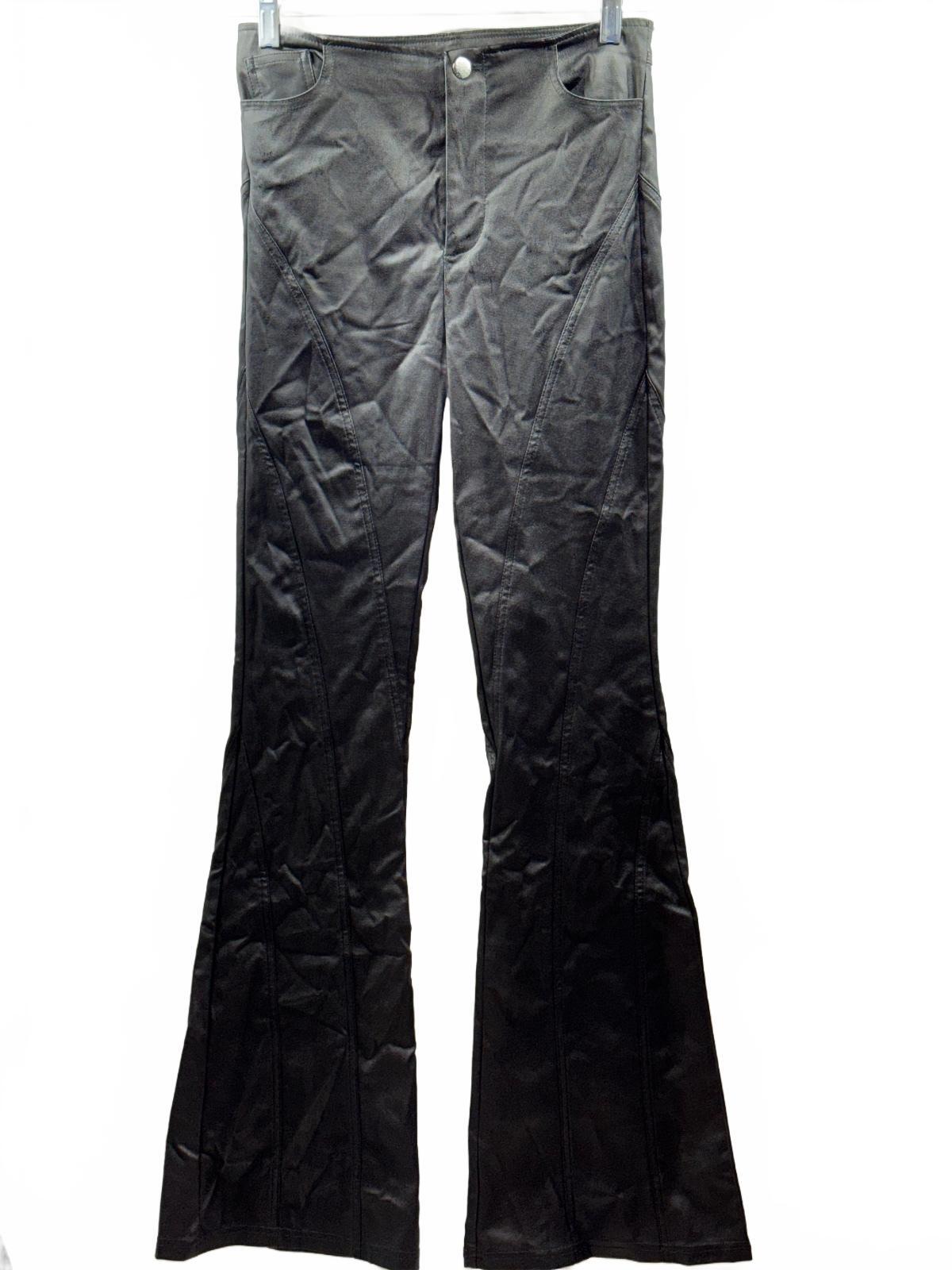 Fashion Nova Black faux leather Flared Pants