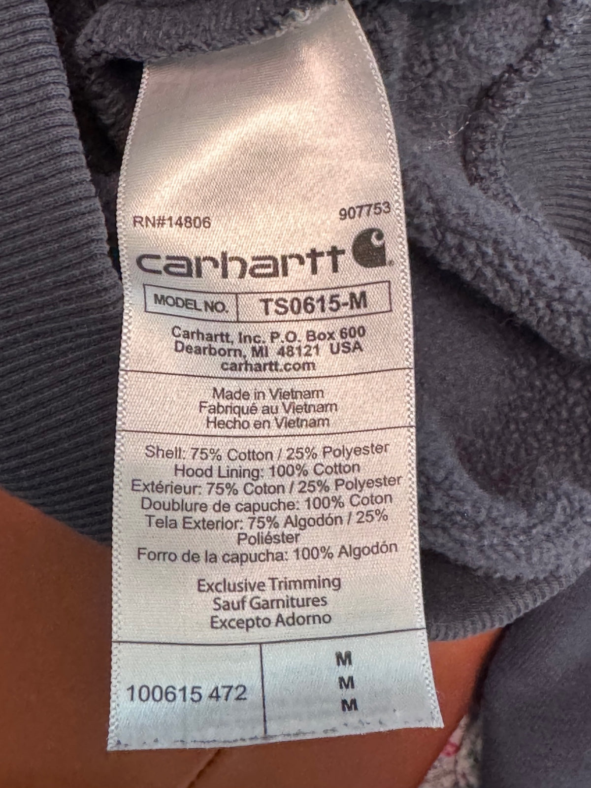 Carhartt Rain Defender Loose Fit Hoodie Sweatshirt Medium
