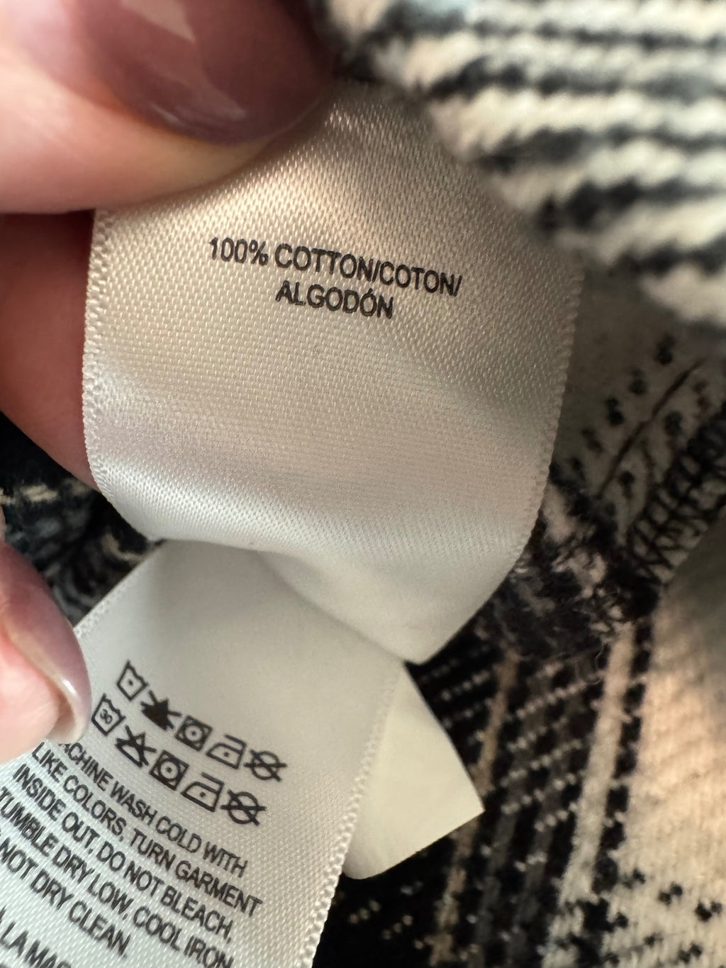 Lucky Brand Black & White Plaid  Shacket XL