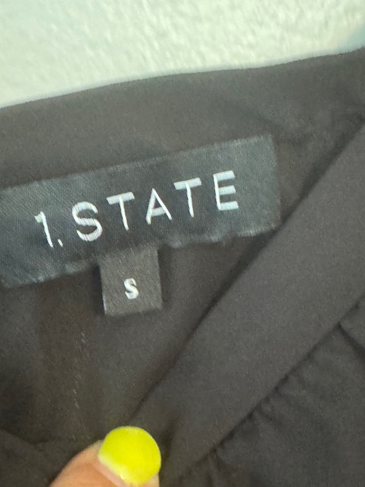 1.STATE Black Sheer Off-Shoulder Blouse Size S