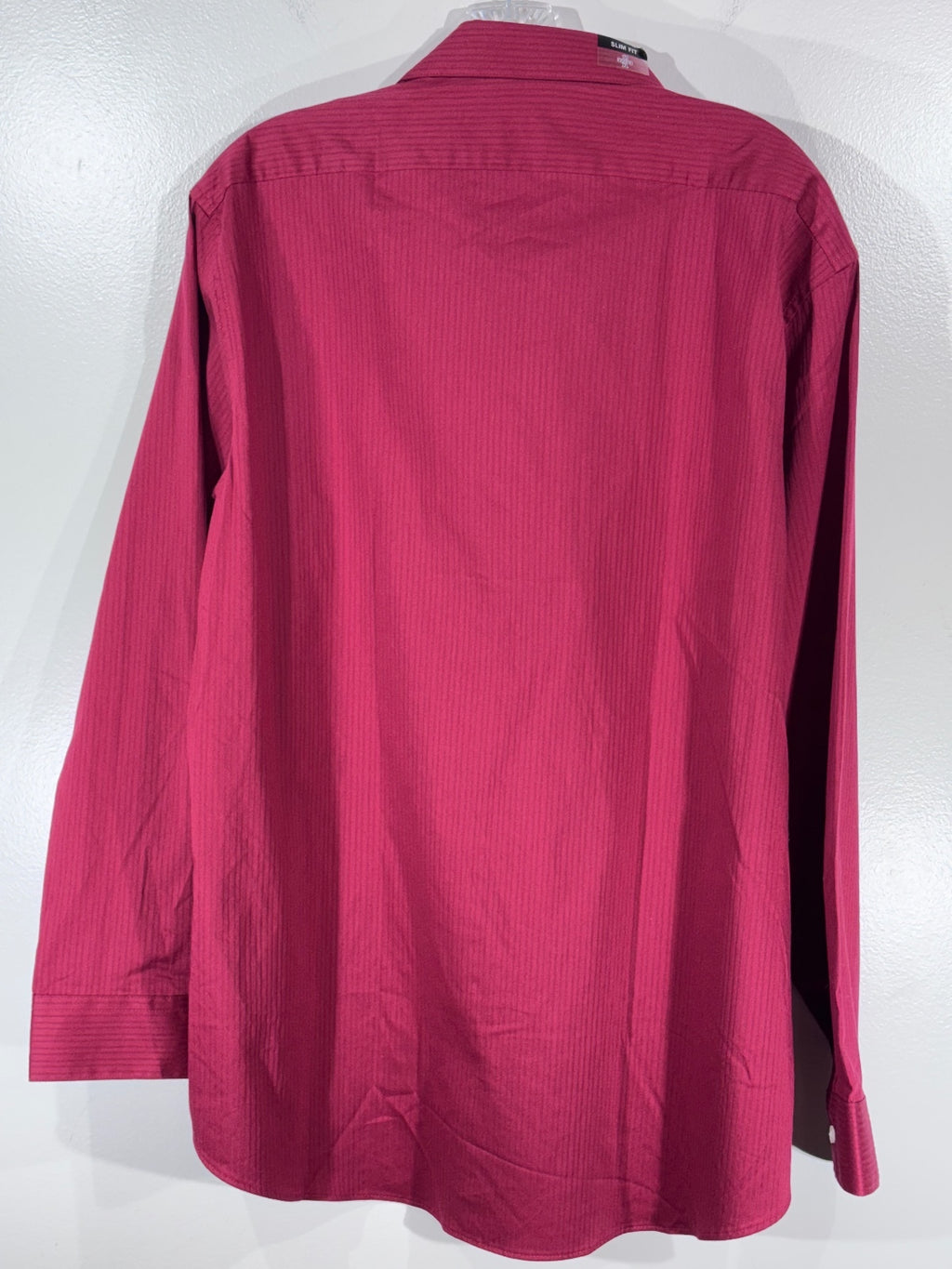 Kenneth Cole Reaction Men's Slim Fit Dress Shirt XL 17 32/33 Red