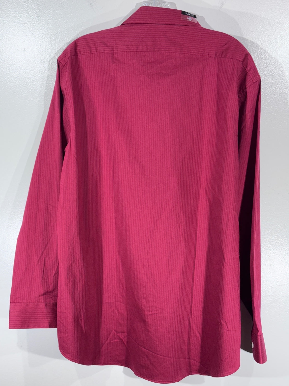 Kenneth Cole Reaction Men's Slim Fit Dress Shirt XL 17 32/33 Red