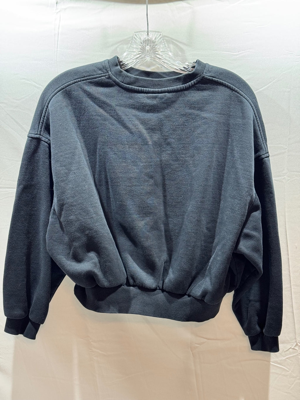 Nike Women’s L  Black Oversized Crewneck Sweatshirt Embroidered Swoosh
