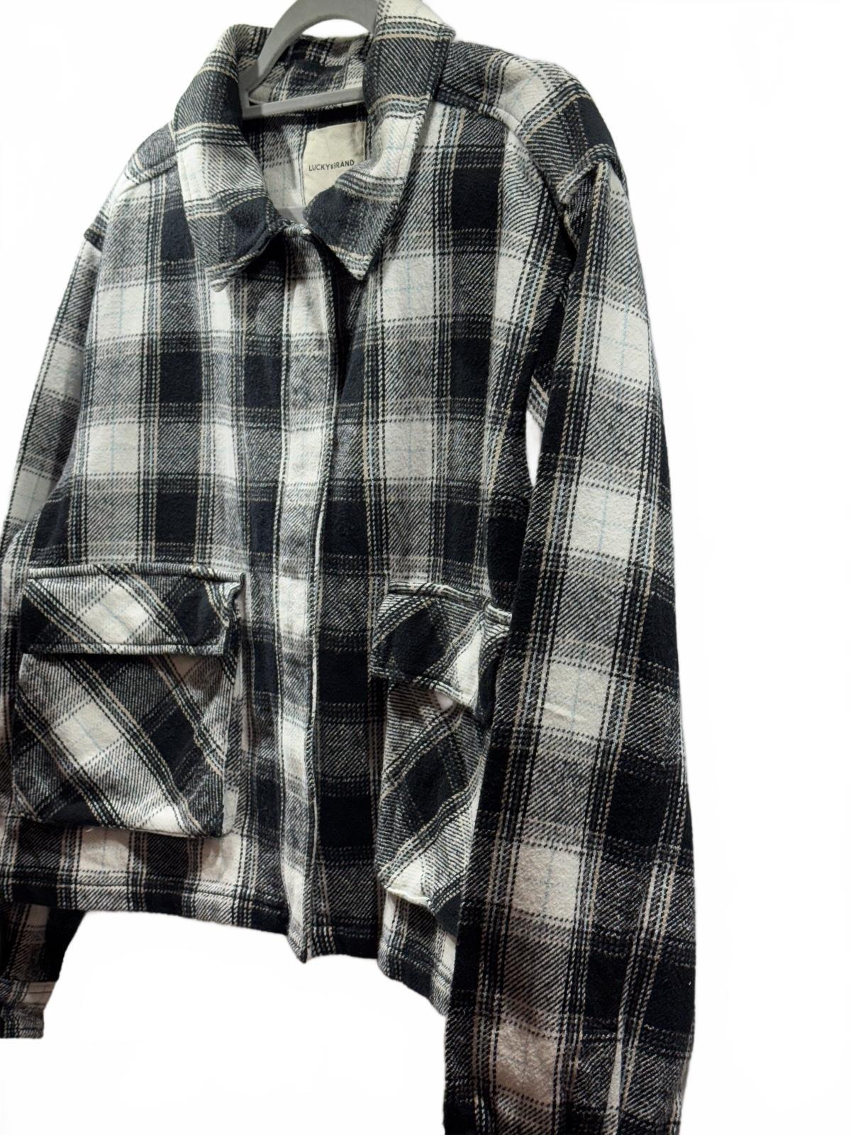 Lucky Brand Black & White Plaid  Shacket XL