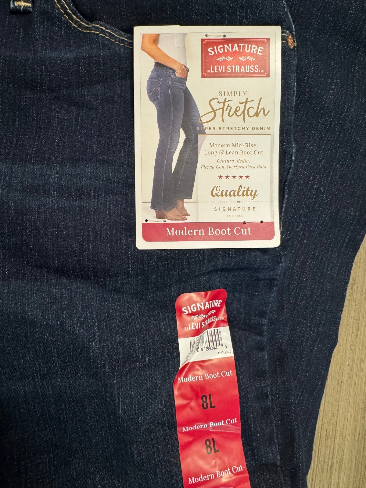 Signature by Levi Strauss Modern Boot Cut Stretch Jeans 8L W29 L34
