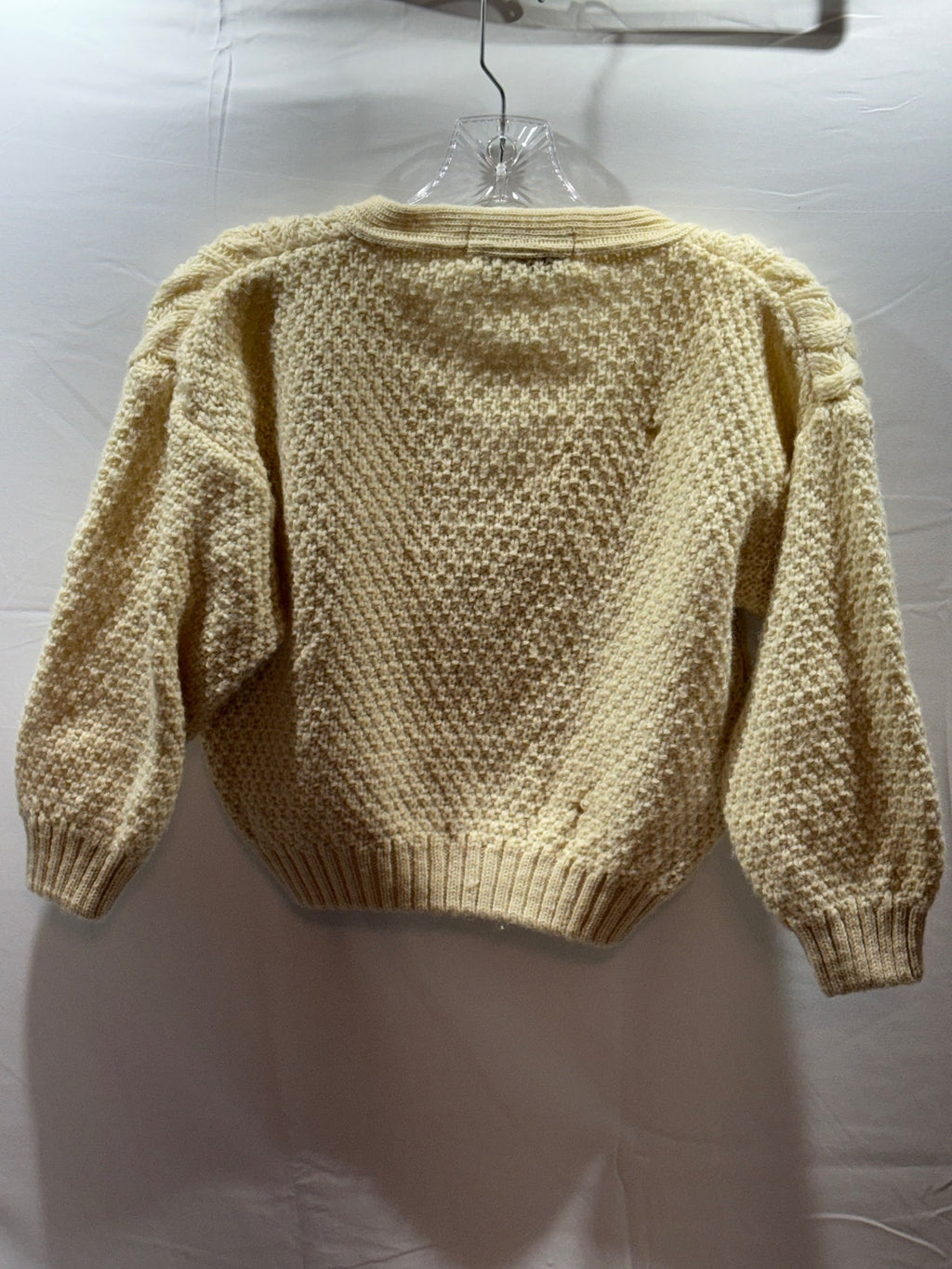 Vintage Highland Home Industries Scotland Cable Knit Cardigan Cream Size 5/6