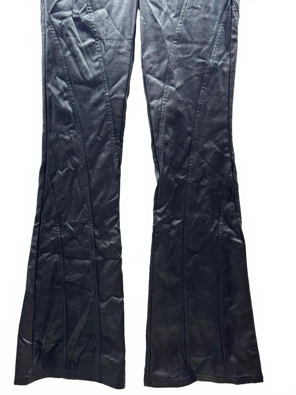 Fashion Nova Black faux leather Flared Pants