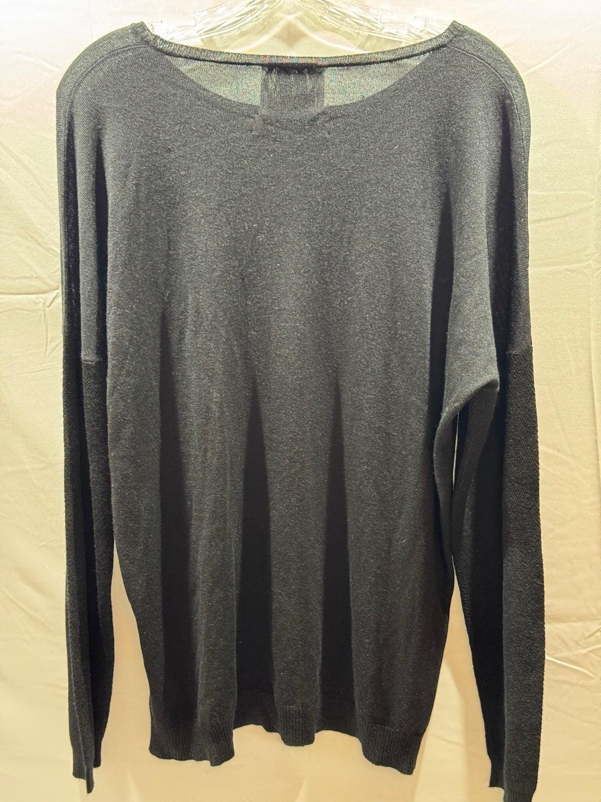 Banjo & Matilda Women’s L Black Silk Cashmere Sweater French Embroidered
