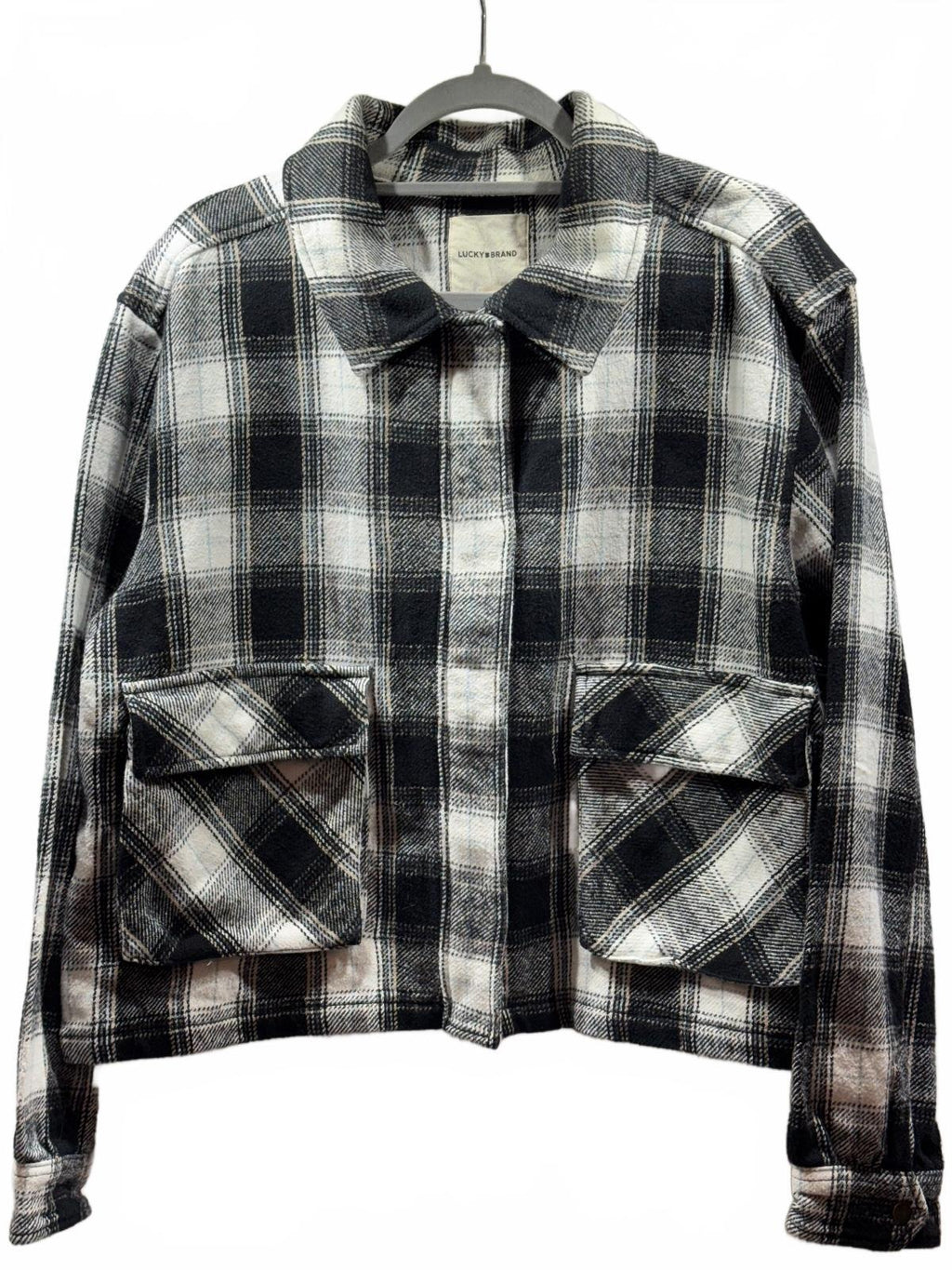 Lucky Brand Black & White Plaid  Shacket XL
