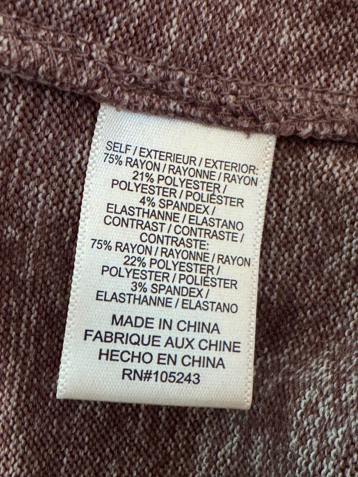 Bobeau Women's Open Front Long Cardigan Sweater Large Mauve
