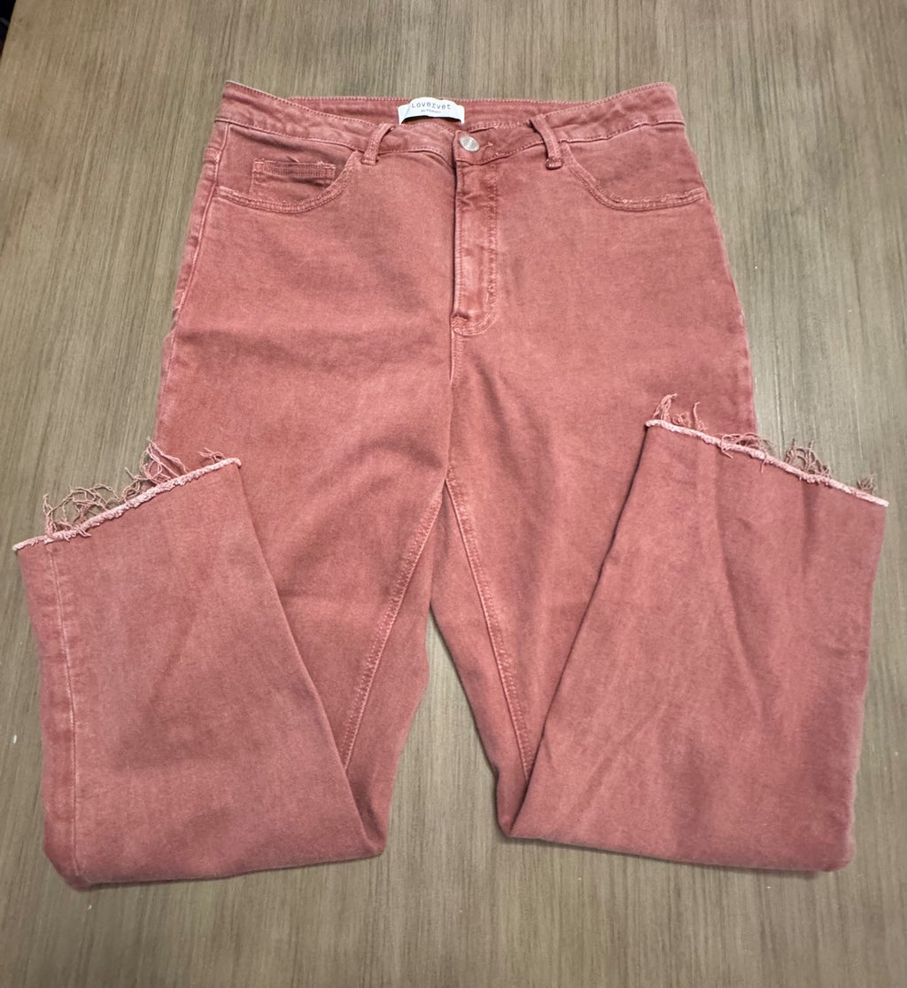 Lovervet by Vervet Rose Distressed Hem Jeans Size 18W