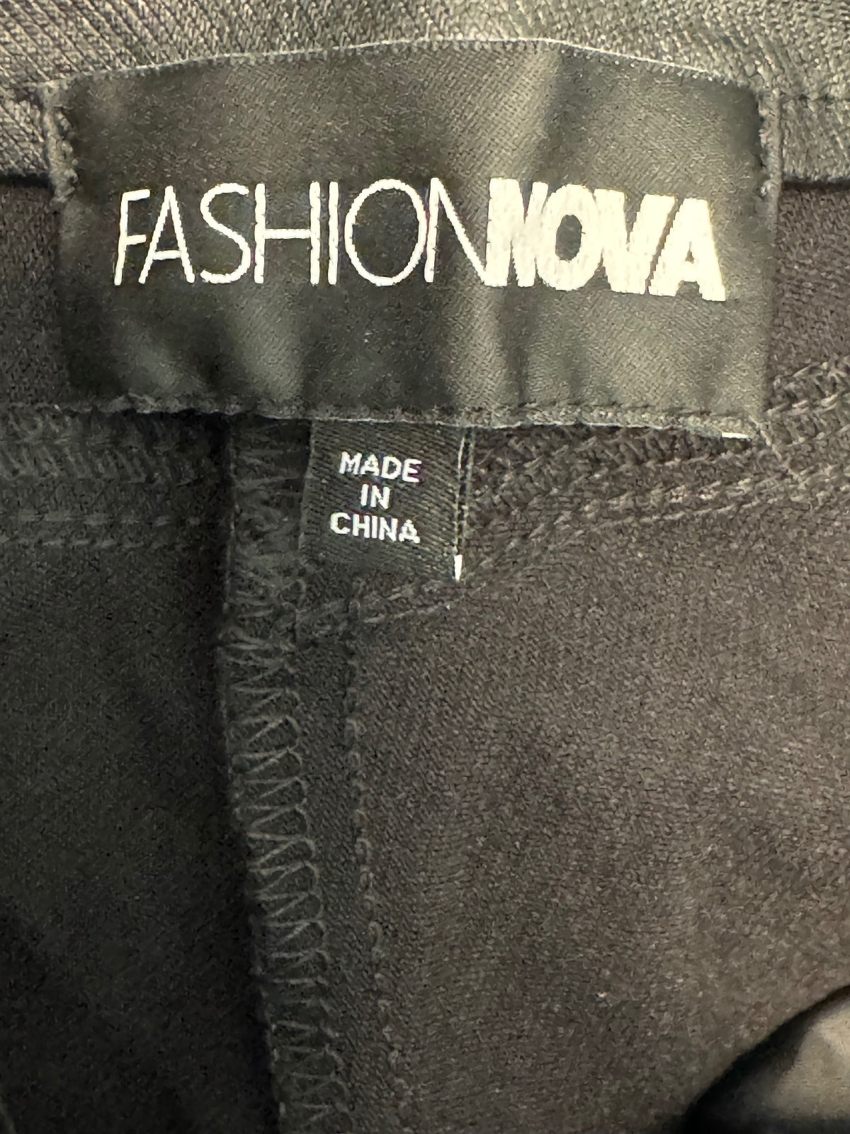 Fashion Nova Black faux leather Flared Pants