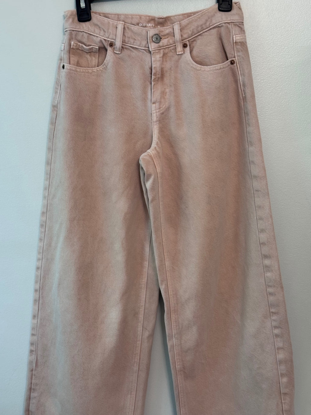 Old Navy Women's Baggy Wide Leg Jeans Size 0 Beige