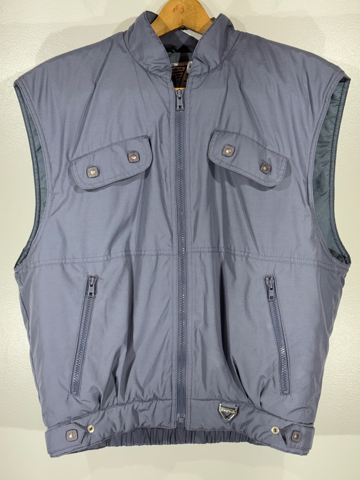 80's Vintage Tyrolia by Head Men’s M Ski Vest Blue Insulated Full Zip Gorpcore