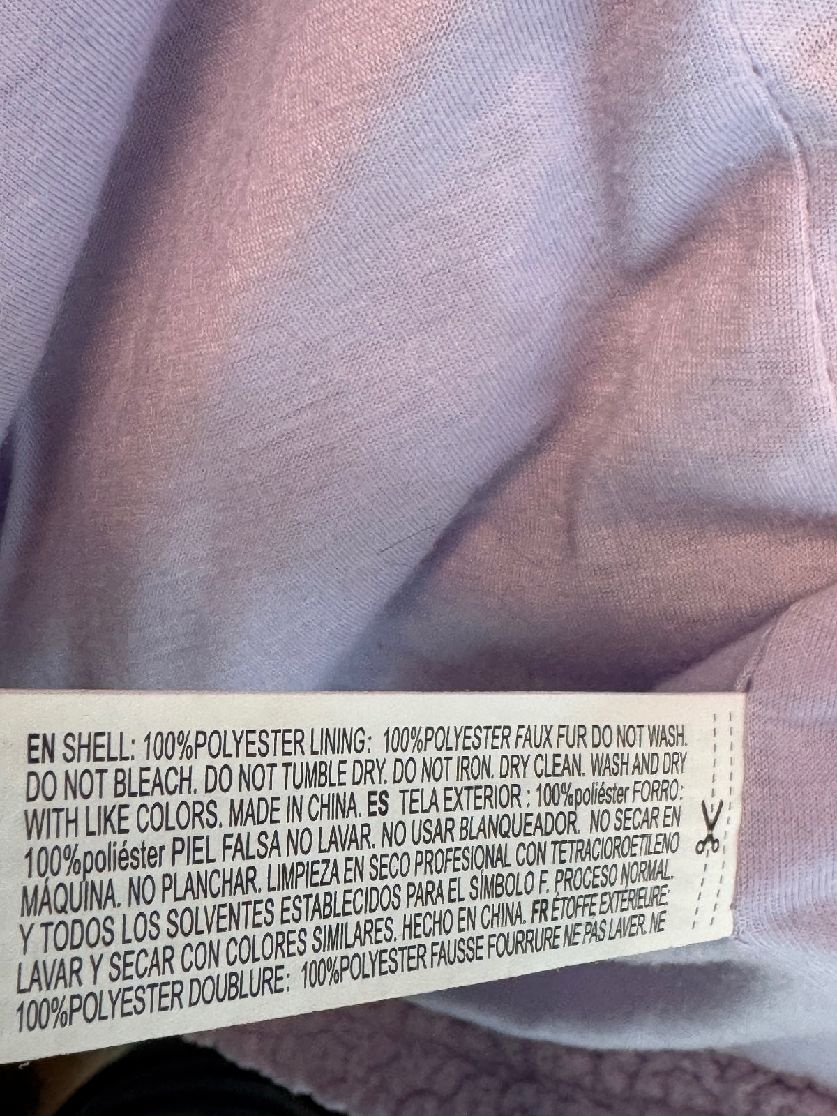 Forever 21 Lavender Fleece Hooded Jacket, Size Small