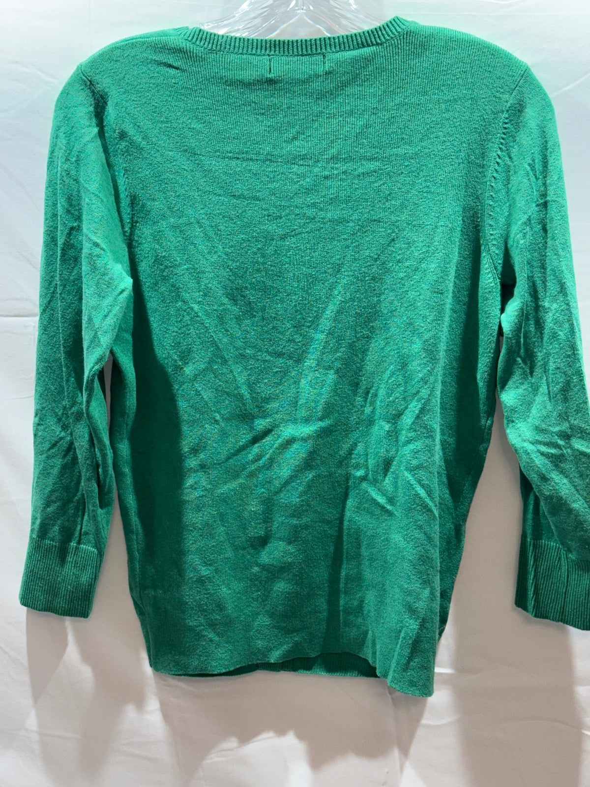 The Limited Women’s M Green Argyle Cardigan Sweater Cotton Blend Preppy