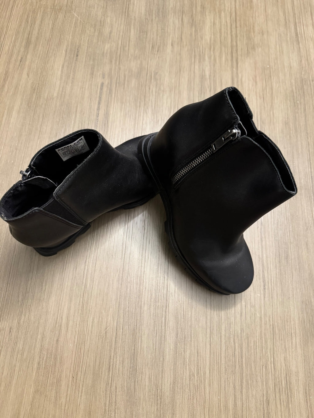 Sorel Women's Black Leather Ankle Boots Size 9.5