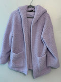 Forever 21 Lavender Fleece Hooded Jacket, Size Small