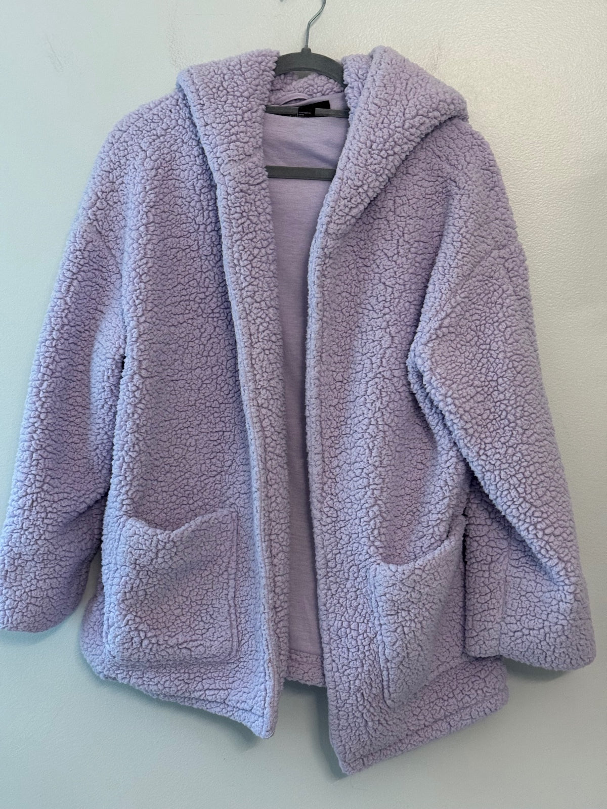 Forever 21 Lavender Fleece Hooded Jacket, Size Small