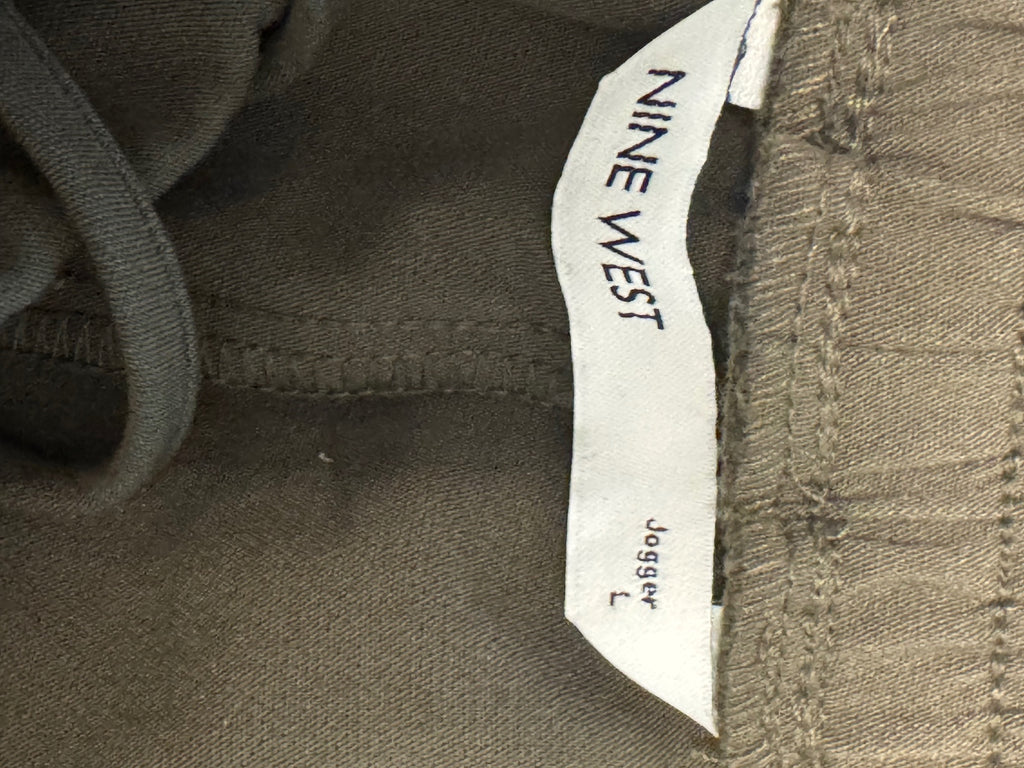 Nine West Women's Jogger Pants Size L Olive Green