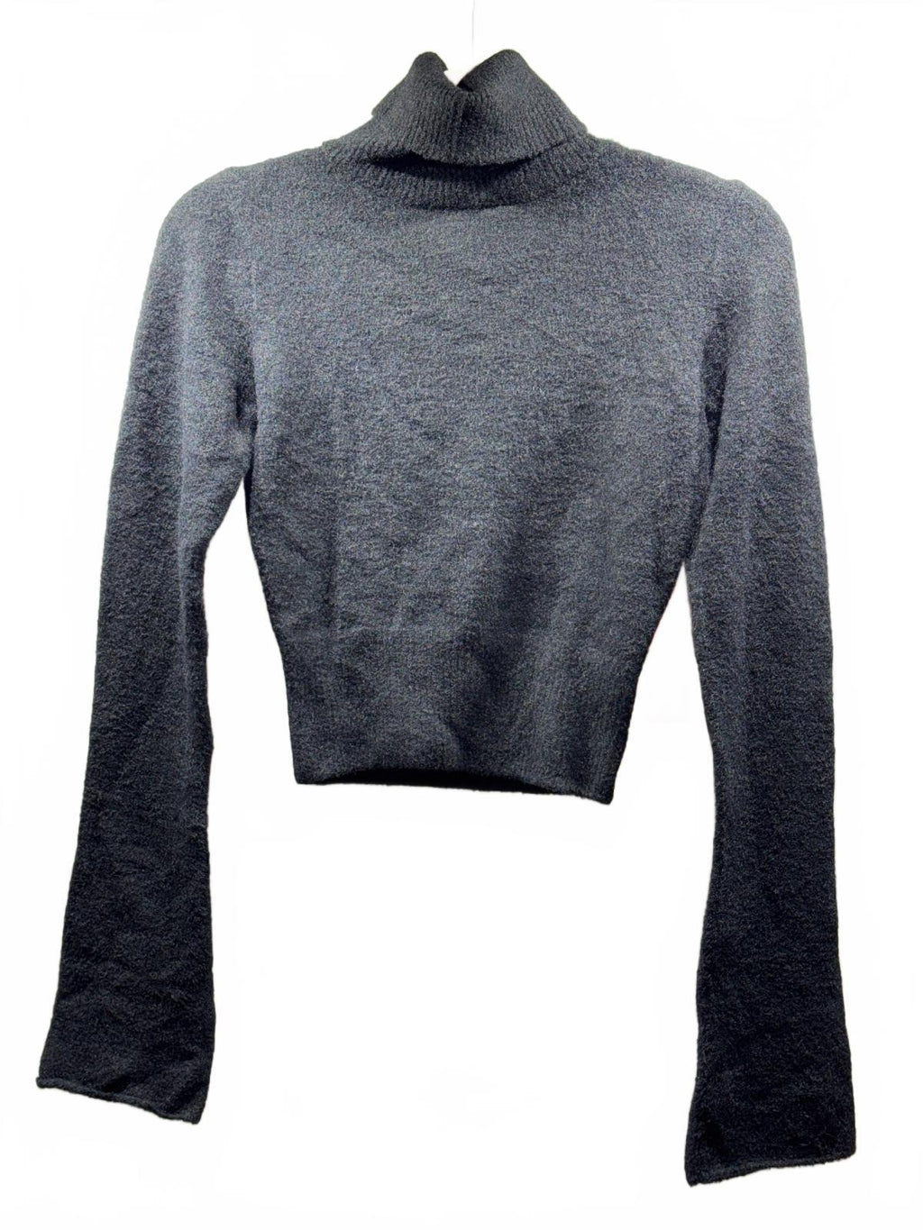 ANWND Women’s M Black Cropped Turtleneck Sweater Flared Bell Sleeves NWT