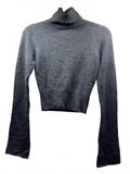 ANWND Women’s M Black Cropped Turtleneck Sweater Flared Bell Sleeves NWT