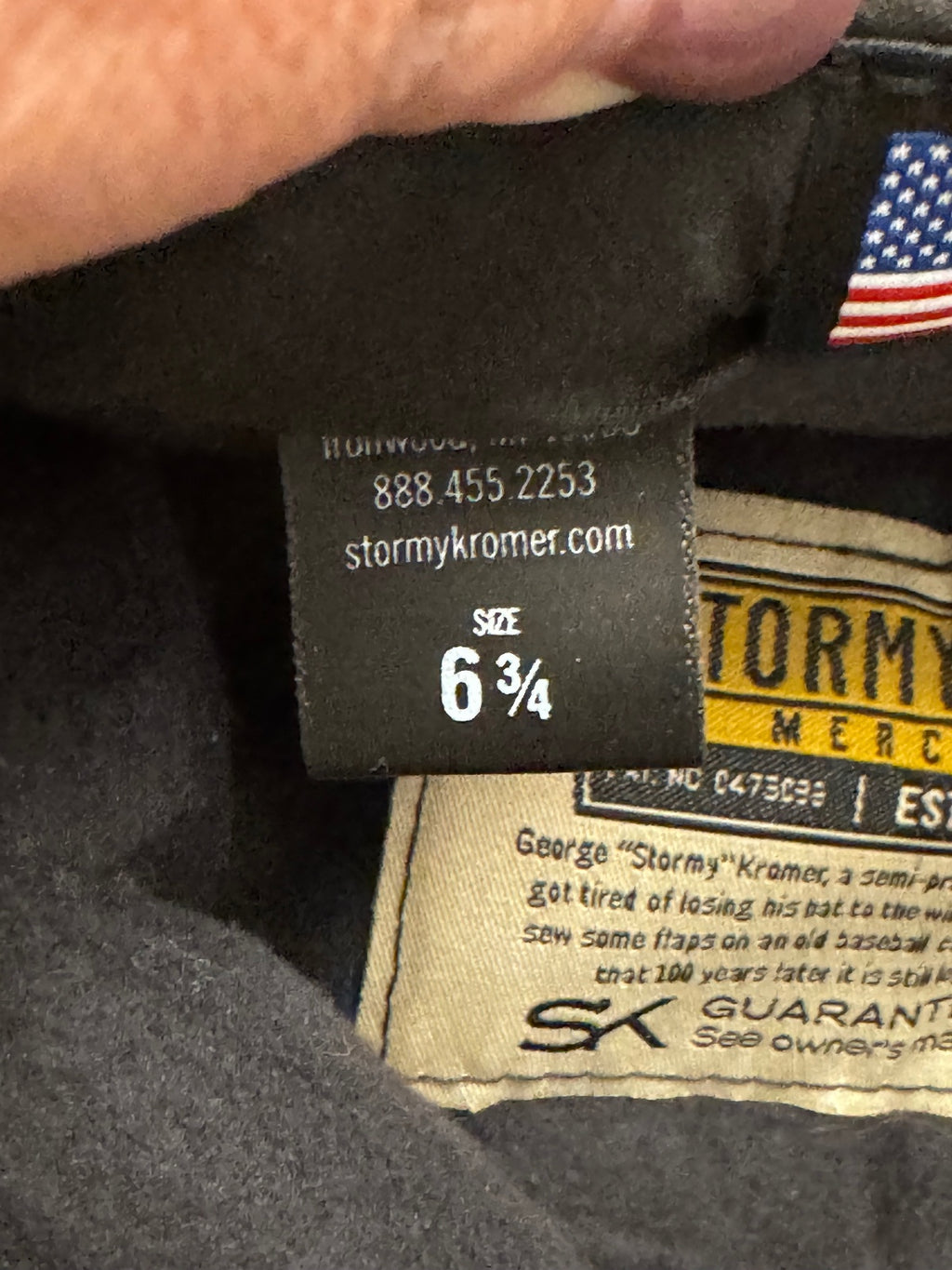 Stormy Kromer Original Wool Cap Black Size 6 3/4 Unisex Made in USA