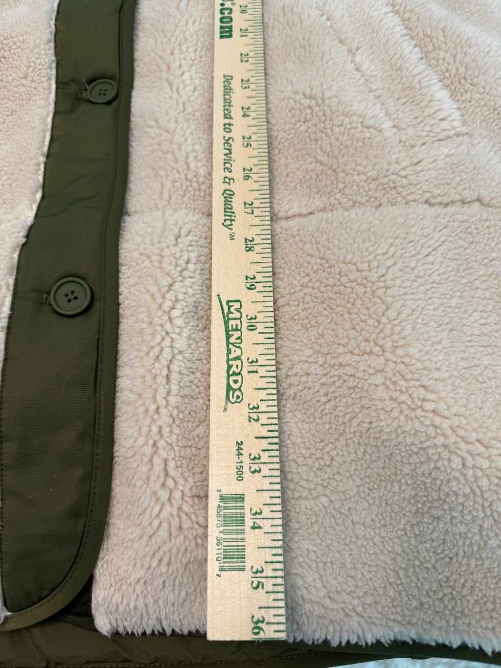 GAP Women’s XXL Sherpa Coat Ivory Olive Green Jacket, Cabincore, Gorpcore