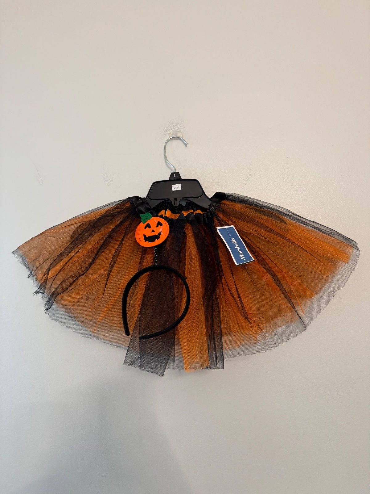 Maddie Halloween Pumpkin Tutu Skirt and Orange Fairy Wings Costume Set