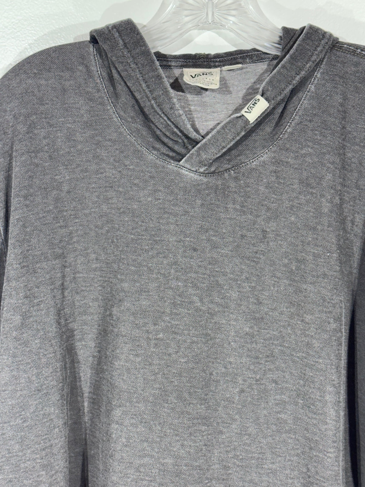 Vans Men's Gray Pullover Hoodie Long Sleeve Shirt Size Large