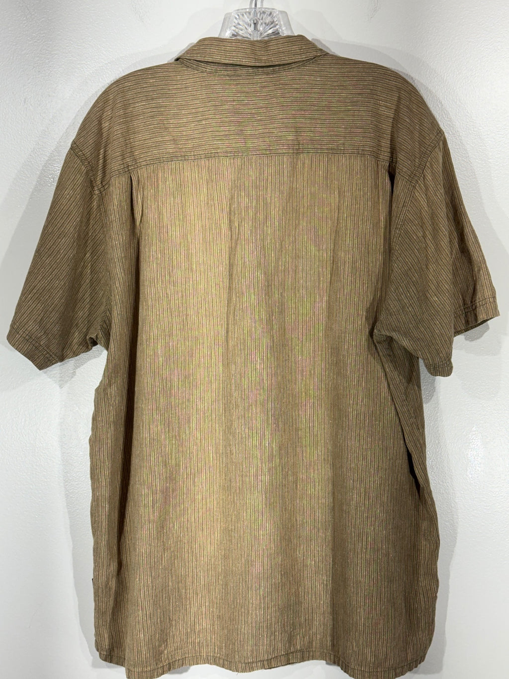 Patagonia XL Brown Striped Short Sleeve Button-Up Shirt