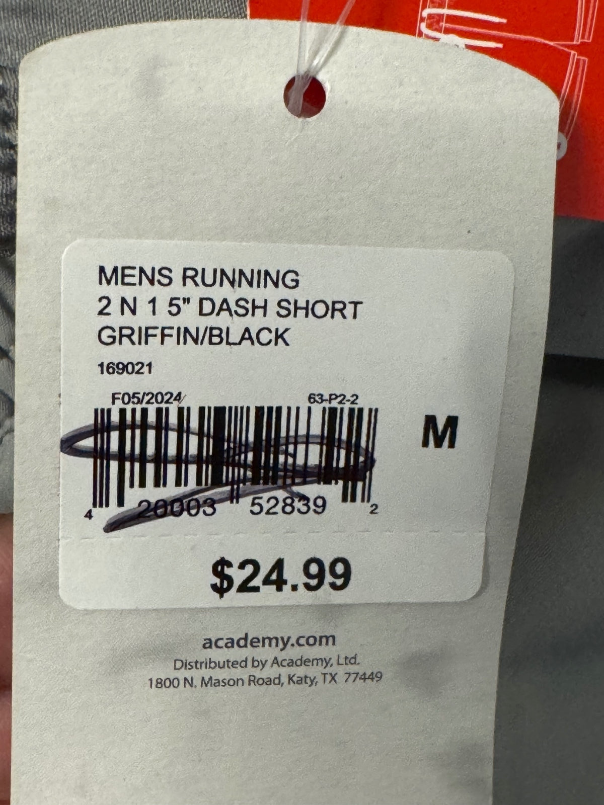 Men's BCG Running 2 in 1 5" Dash Shorts in Griffin/Black, Size M