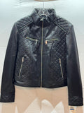 Andrew Marc New York Women's Black Genuine Leather Quilted Jacket XL