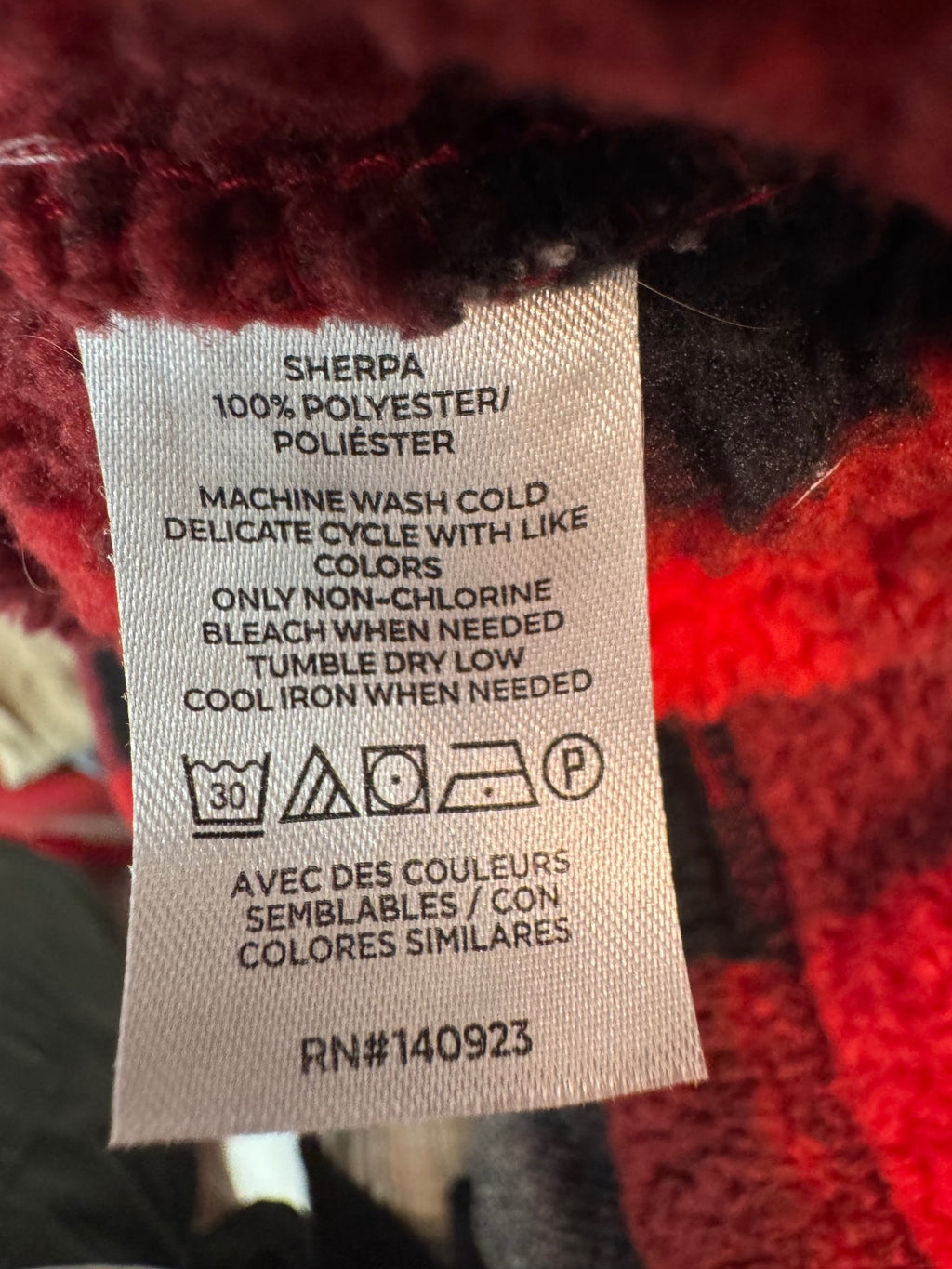 LOFT Red and Black Buffalo Plaid Sherpa Pullover Sweater XL