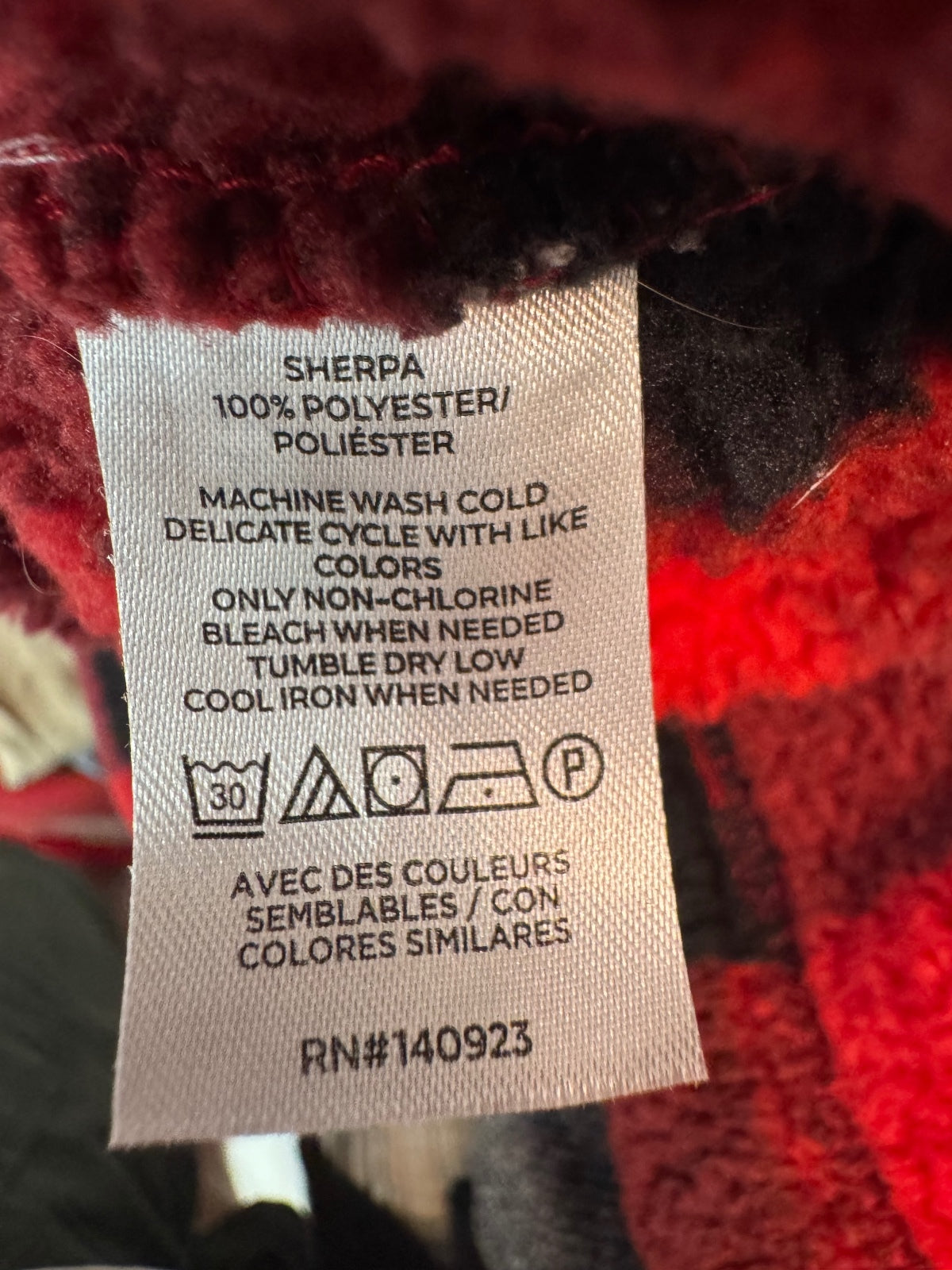 LOFT Red and Black Buffalo Plaid Sherpa Pullover Sweater XL